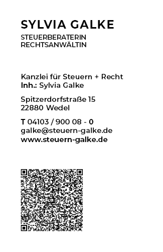 Visitenkarte von Sylvia Galke